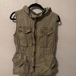 Levi's Green Vest with Floral Interior